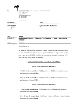 Agrupamentos de Escolas Ac&ccedil;&atilde;o Social Escolar &ndash; Educa&ccedil;&atilde;o Pr&eacute;