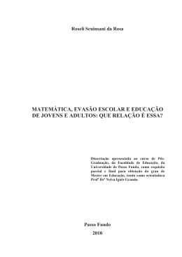 matem&aacute;tica, evas&atilde;o escolar e educa&ccedil;&atilde;o de jovens e adultos