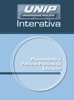 Planejamento e Políticas Públicas da Educação - Disciplinas On-line