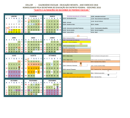 ceill/df - calendário escolar - educação infantil - ano