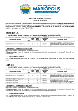 Edital de retifica&ccedil;&atilde;o