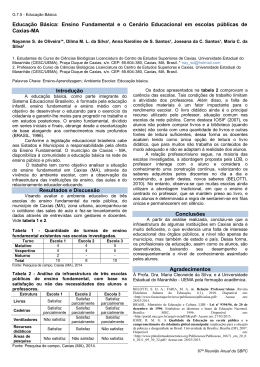 ensino fundamental e o cen&aacute;rio educacional em escolas