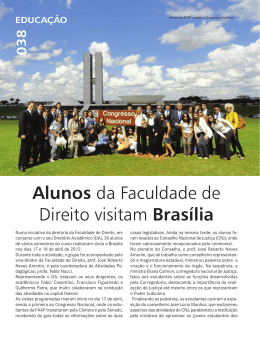 Extensão:Alunos da Faculdade de Direito visitam Brasília