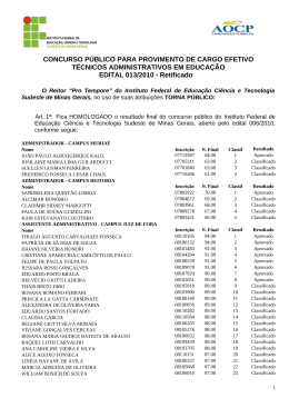 EDITAL DE CONCURSO P&Uacute;BLICO N&ordm; 001/2006