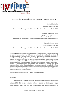 1 CONCEP&Ccedil;&Otilde;ES DE CURR&Iacute;CULO E A RELA&Ccedil;&Atilde;O TEORIA E