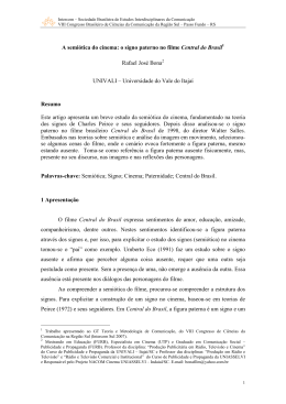 A semi&oacute;tica do cinema: o signo paterno no filme Central