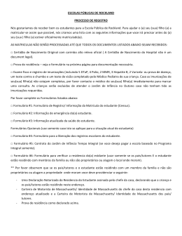 ESCOLAS P&Uacute;BLICAS DE ROCKLAND PROCESSO DE REGISTRO