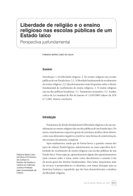 Liberdade de religi&atilde;o e o ensino religioso nas escolas p&uacute;blicas de