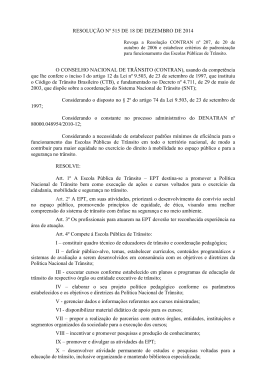 RESOLU&Ccedil;&Atilde;O N&ordm; 515 DE 18 DE DEZEMBRO DE 2014 O
