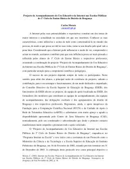 Projecto de Acompanhamento do Uso Educativo da Internet nas