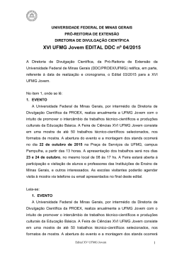 UNIVERSIDADE FEDERAL DE MINAS GERAIS