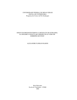 Efeito de progestesterona e benzoato de estradiol na din&acirc;mica