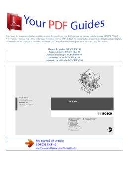 Manual de instru&ccedil;&otilde;es BOSCH PKS 40