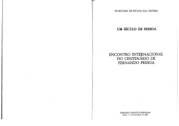 a inven&ccedil;&atilde;o do tempo em Fernando Pessoa. In