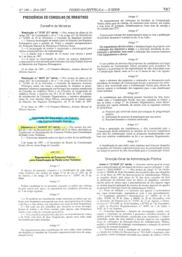 PRESIDÊNCIA DO CONSELHOPE MINISTROS