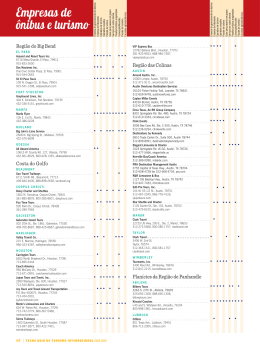 Empresas de &ocirc;nibus e turismo