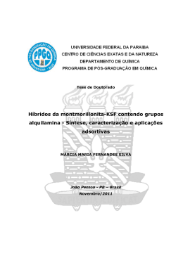 H&iacute;bridos da montmorillonita-KSF contendo grupos alquilamina