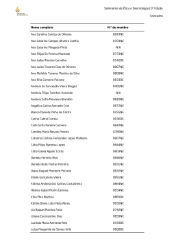 Colocados - Ordem dos Nutricionistas