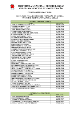 Resultado Final do Curso de Forma&ccedil;&atilde;o da Guarda