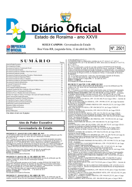 13 - Imprensa Oficial do Estado de Roraima