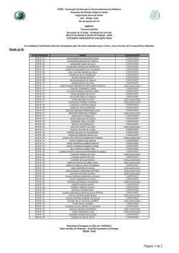 ERRATA - Resultado da 1&ordf; etapa - Avalia&ccedil;&atilde;o de