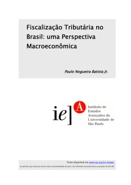 Fiscaliza&ccedil;&atilde;o Tribut&aacute;ria no Brasil: uma Perspectiva