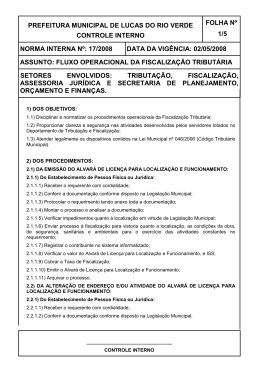 Instru&ccedil;&atilde;o Normativa 17/2008 FLUXO