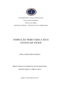 inspec&ccedil;&atilde;o tribut&aacute;ria e seus eventuais v&iacute;cios