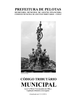 Código Tributário ( 1.5Mb) - Prefeitura Municipal de Pelotas