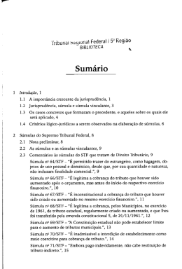 Sum&aacute;rio - Tribunal Regional Federal da 5&ordf; Regi&atilde;o