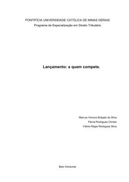 Lan&ccedil;amento: a quem compete.