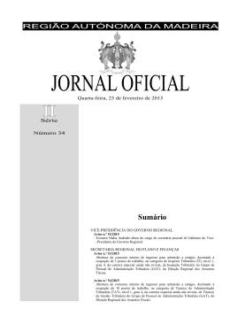 JORNAL OFICIAL - Governo Regional da Madeira