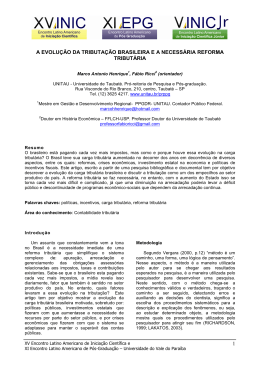 1 a evolução da tributação brasileira e a necessária reforma
