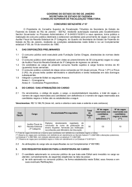 Edital Auditor Fiscal da Receita Estadual