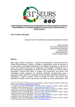 descobrindo e se redescobrindo na educação profissional e te