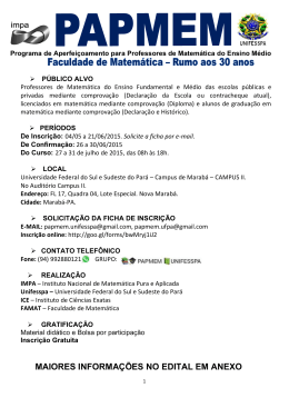 MAIORES INFORMAÇÕES NO EDITAL EM ANEXO