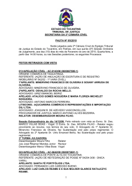 ESTADO DO TOCANTINS