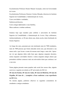 Intervenção do Presidente da AEISCAA, Fábio dos Santos