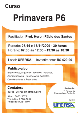 Facilitador: Prof. Heron Fábio dos Santos Período: 07,14 e 15/11/2009