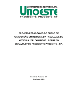 projeto pedag&oacute;gico do curso de gradua&ccedil;&atilde;o em medicina