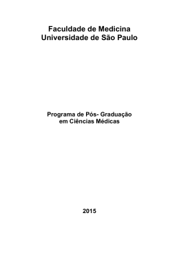 Faculdade de Medicina Universidade de S&atilde;o Paulo