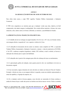 JUNTA COMERCIAL DO ESTADO DE MINAS GERAIS