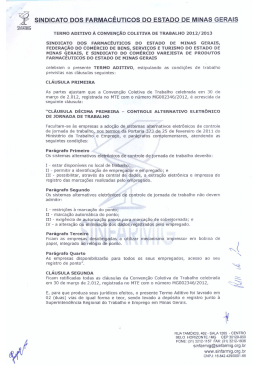 " &Eacute; SINDICATO DOS FARMAC&Ecirc;UTICOS DO ESTADO DE MINAS