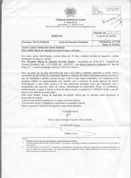 Edital - Isilda Ferreira Gomes