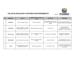 polos de educa&ccedil;&atilde;o a dist&acirc;ncia em pernambuco