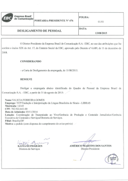 portaria &ndash; presi n&ordm; 476 &ndash; demiss&atilde;o &ndash; valicia ferreira gomes