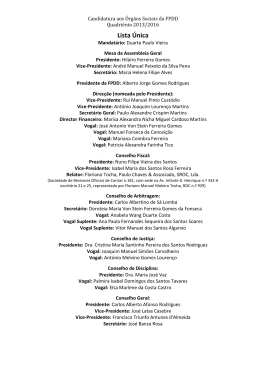 FPDD Candidatura Lista &Uacute;nica - Federa&ccedil;&atilde;o Portuguesa de Dan&ccedil;a