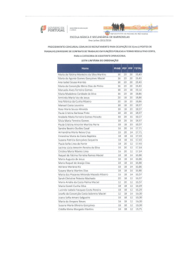 LISTA uNITÁRIA DE oRDENAçÃO