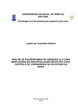 Análise de polimorfismos de inserção Alu como marcadores