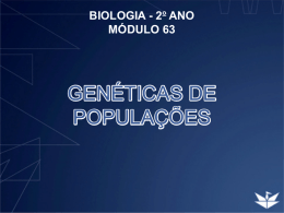 GENÉTICAS DE POPULAÇÕES
